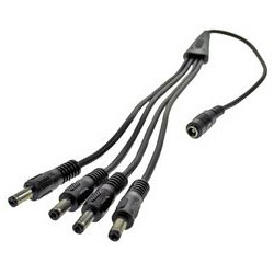 0.5m 1 to 4 way DC Splitter Cable